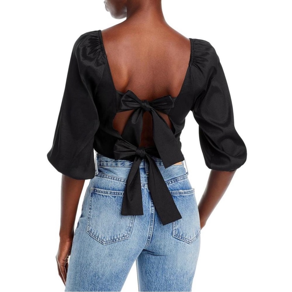 Revolve hosbjerg elora tie back buckle crop top party - Picture 4 of 15
